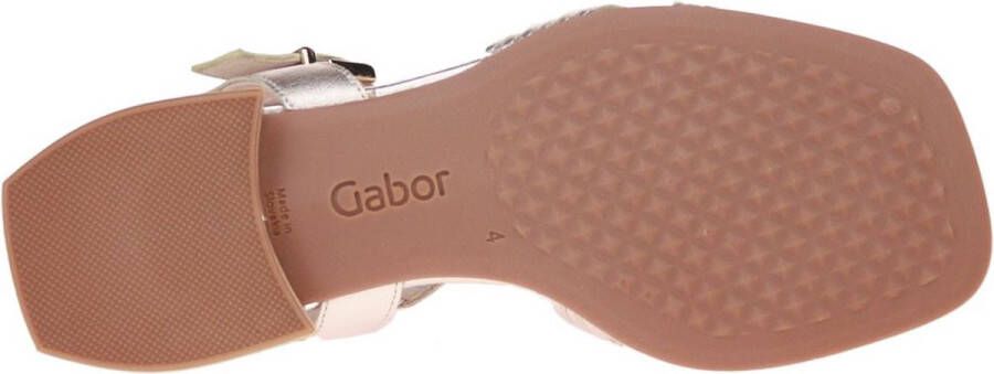 Gabor Gouden leren kruisband sandalen Yellow Dames
