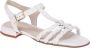 Gabor Witte leren platte sandalen White Dames - Thumbnail 1