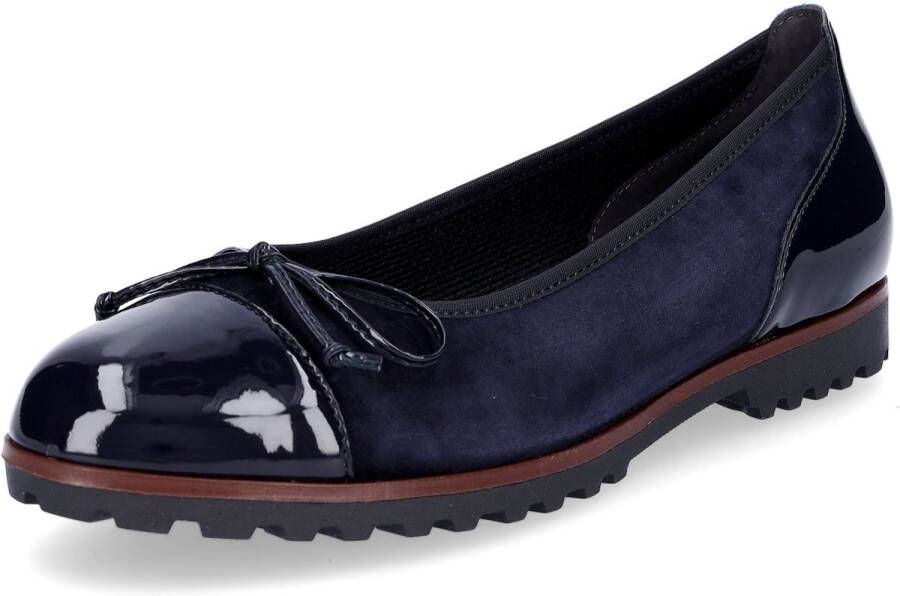 Gabor Marineblauwe suède ballerina's Blue Dames