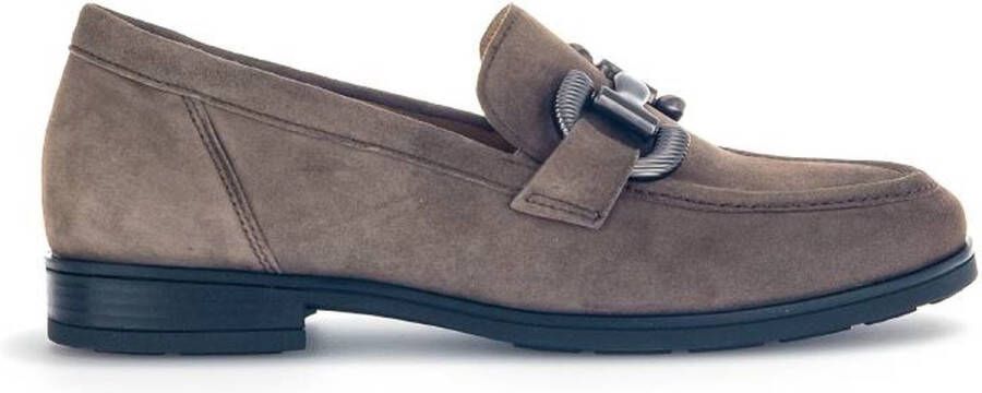 Gabor Stijlvolle Loafers in Samtchevreau Brown Dames