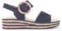 Gabor Blauwe Suède Sandalen met Beste Pasvorm Blue Dames - Thumbnail 1