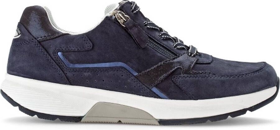 Gabor 46.878.36 Blauwe Rolling Soft sneaker wijdte G