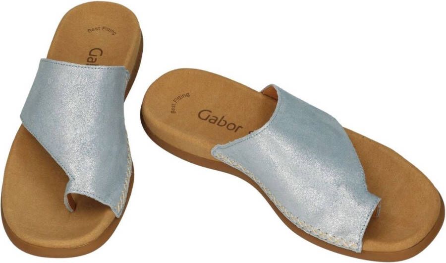 Gabor -Dames aquamarijn slippers & muiltjes