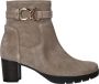 Gabor Beige Suede Dames Enkellaarzen Beige - Thumbnail 1