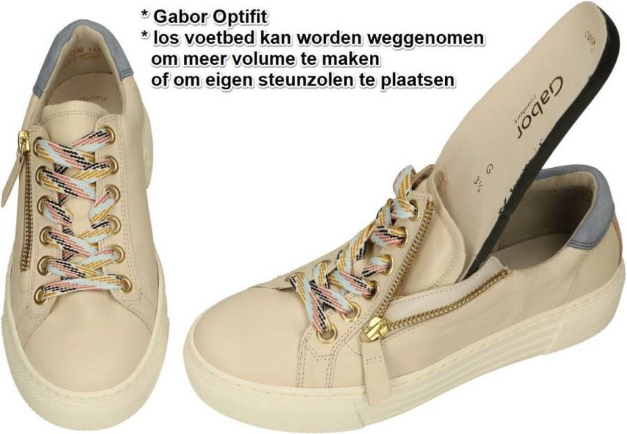 Gabor Veterschoenen Laag Veterschoenen Laag gebroken wit