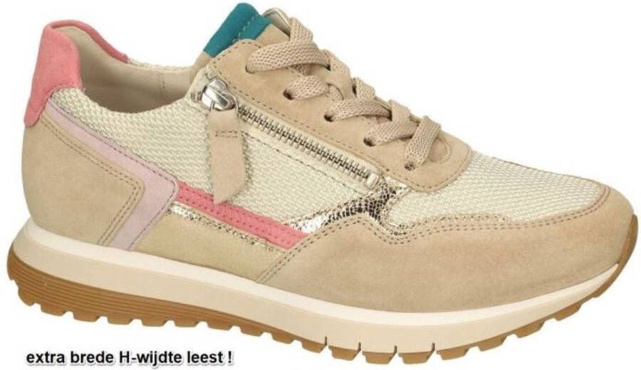 Gabor Sneakers Turijn in comfortbreedte h = zeer breed vrijetijdsschoen lage schoen veterschoen