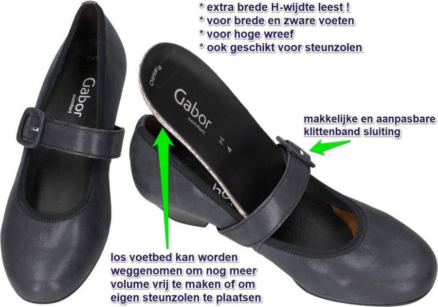 Gabor Klassieke marineblauwe suède hakken Blue Dames