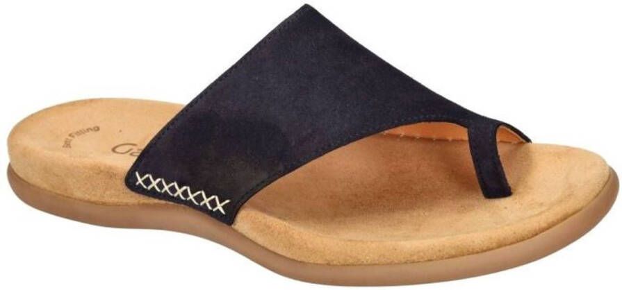 Gabor -Dames blauw donker slippers & muiltjes