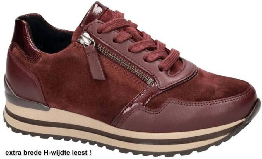 Gabor Dames Sneaker Turin Breedte H BORDEAU