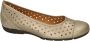 Gabor Gouden leren zomer ballerina schoenen Yellow Dames - Thumbnail 1