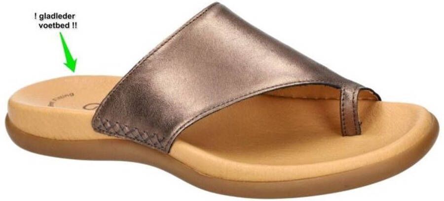 Gabor -Dames brons slippers & muiltjes