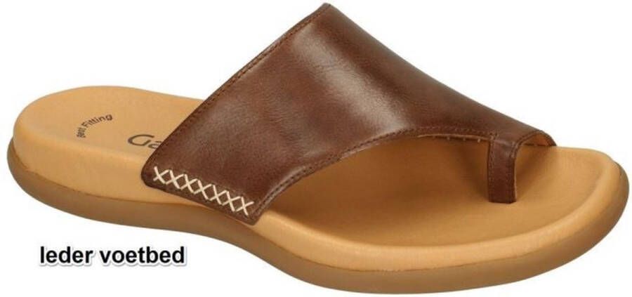 Gabor -Dames bruin slippers & muiltje