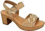 Gabor Beige Suède Plateau Sandalen Beige Dames - Thumbnail 1