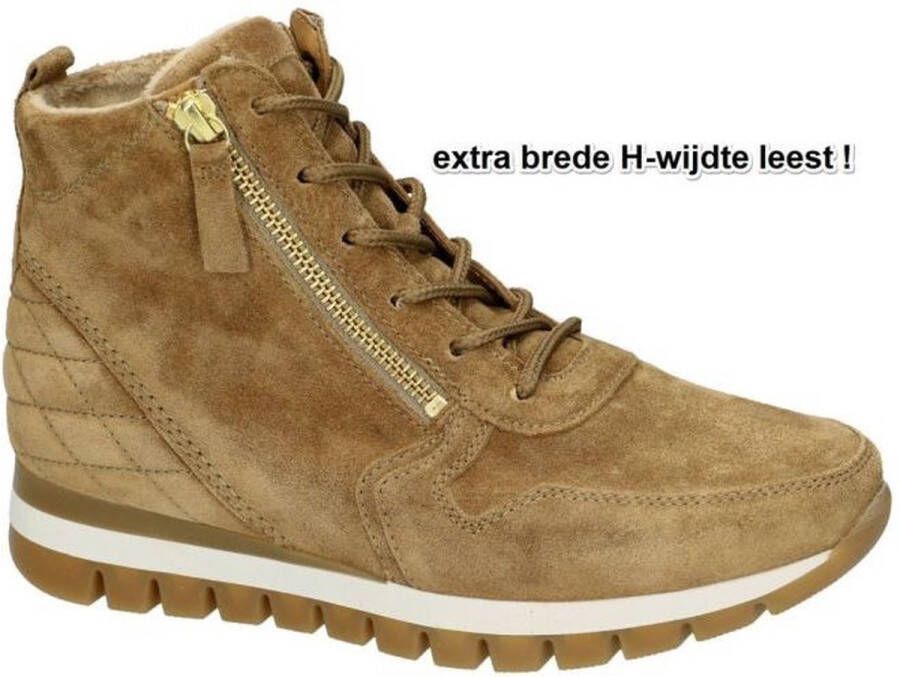 Gabor Comfort Hoge Sneakers H leest Bruin Dames