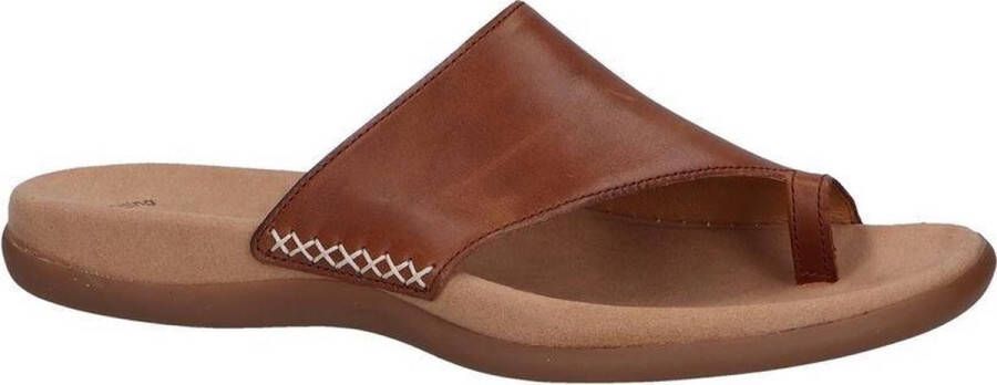 Gabor -Dames cogna caramel slippers & muiltjes