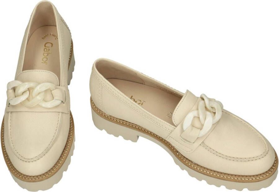 Gabor -Dames crÈme ballerina's & mocassins