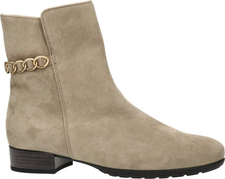 Gabor Velvet Sand Enkellaarzen Beige Dames