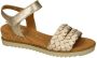 Gabor Iridescent Leather Sandals Gray - Thumbnail 1