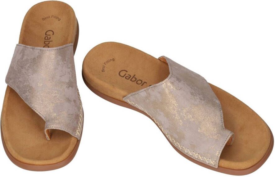 Gabor -Dames goud slippers & muiltjes