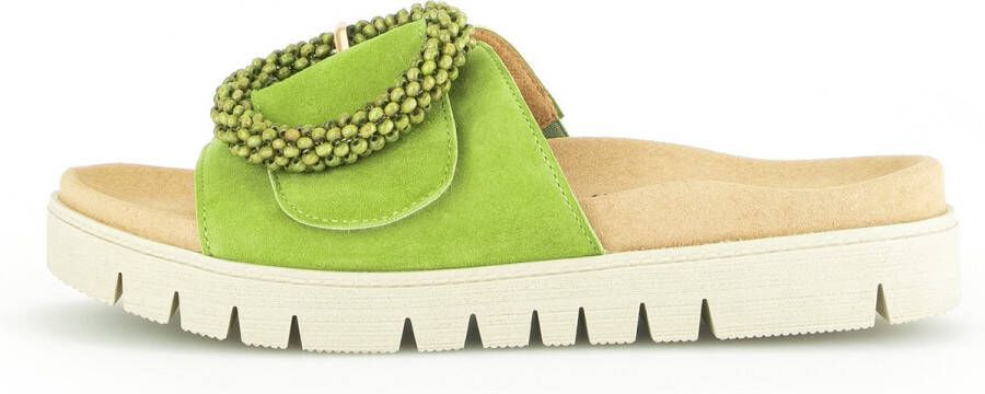 Gabor -Dames groen slippers & muiltjes