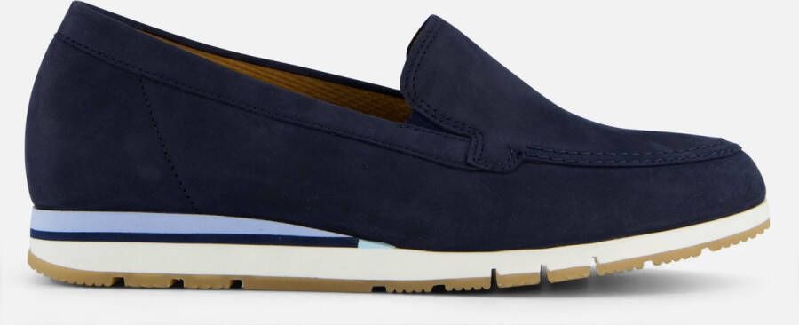 Gabor Blauwe Suède Comfort Ballerina Schoenen Blue Dames