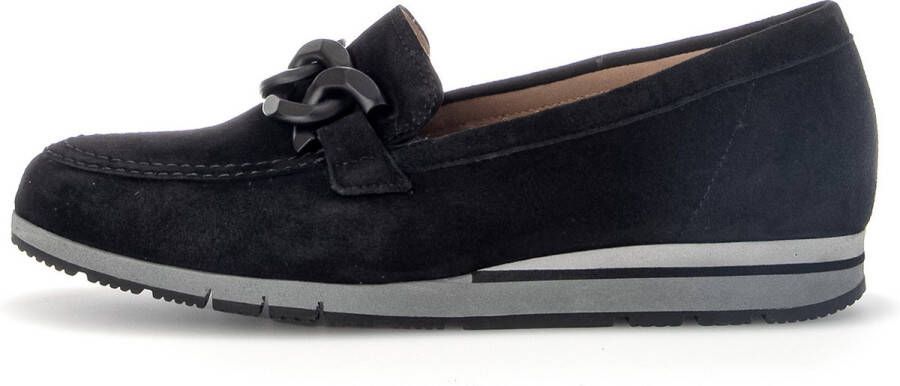 Gabor Zwarte Fluwelen Ballerina Schoenen Black Dames