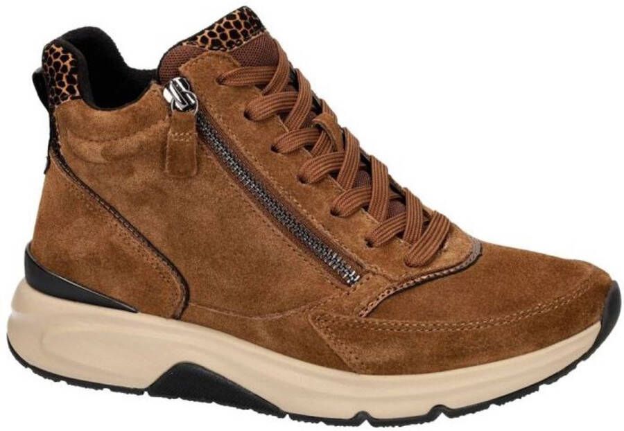 Gabor Rollingsoft Sneakers met sleehak vrijetijdsschoen veterschoen veterschoenen met uitneembare binnenzool