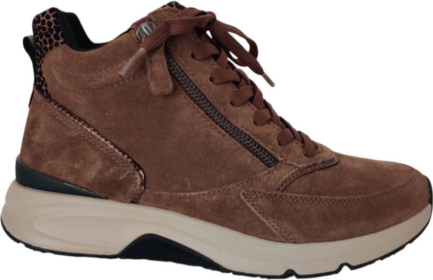 Gabor Rollingsoft Sneakers met sleehak vrijetijdsschoen veterschoen veterschoenen met uitneembare binnenzool
