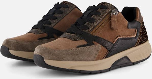 Gabor Rollingsoft Sneaker 76.878.42 Bruin Zwart Combi