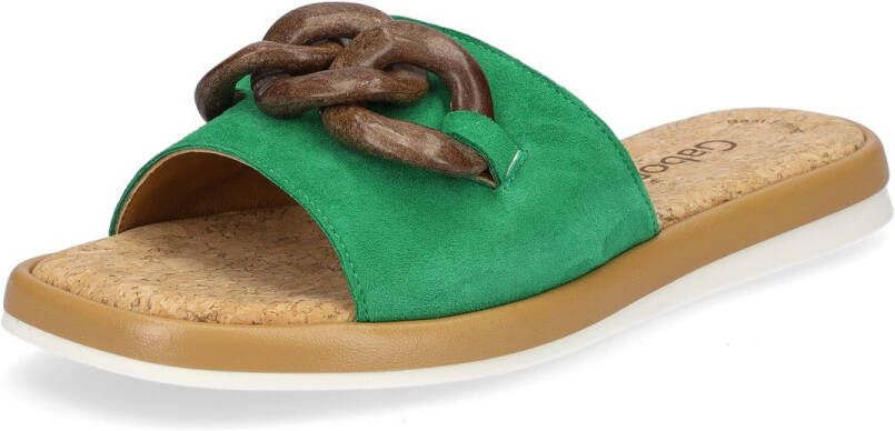 Gabor Groene Suède Muil Sandalen Green Dames