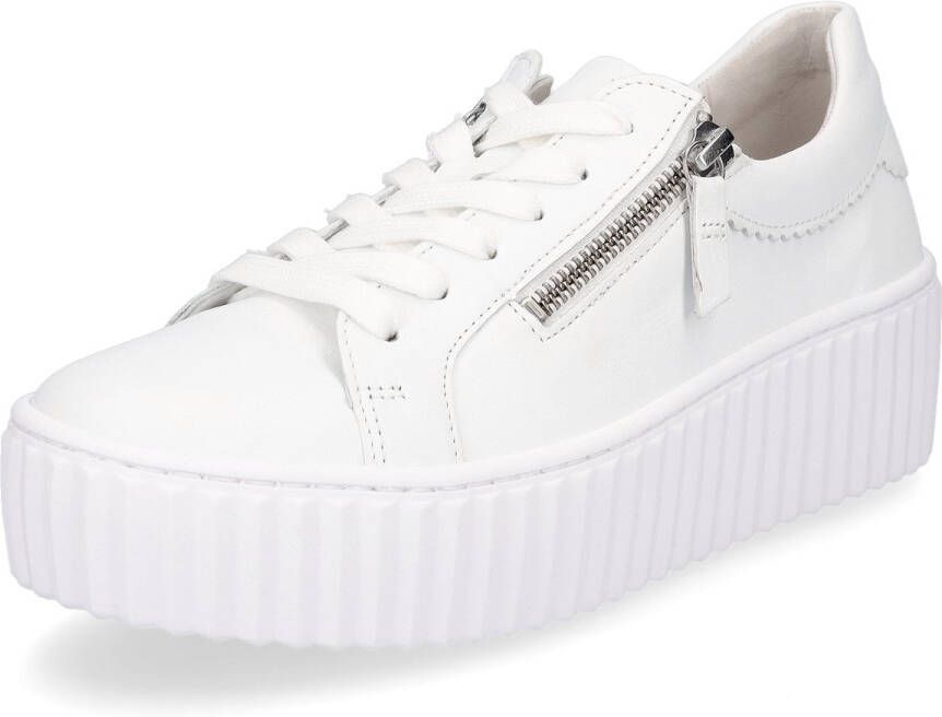 Gabor dames leren plateausneaker wit