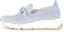 Gabor Elegante blauwe suède loafers met gouden detail Blue Dames - Thumbnail 2