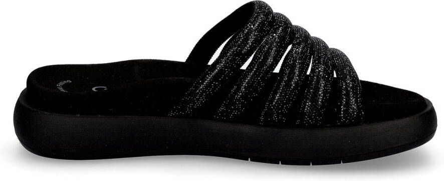 Gabor Zwarte Textiel Muiltjes Moderne Comfortabele Stijl Black Dames