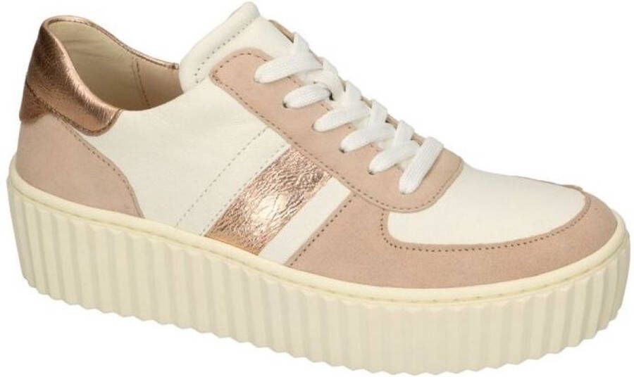 Gabor Dames Sneaker Wit Rozegold WIT