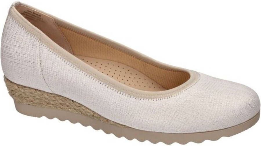Gabor -Dames off-white ecru parel ballerina's & mocassins