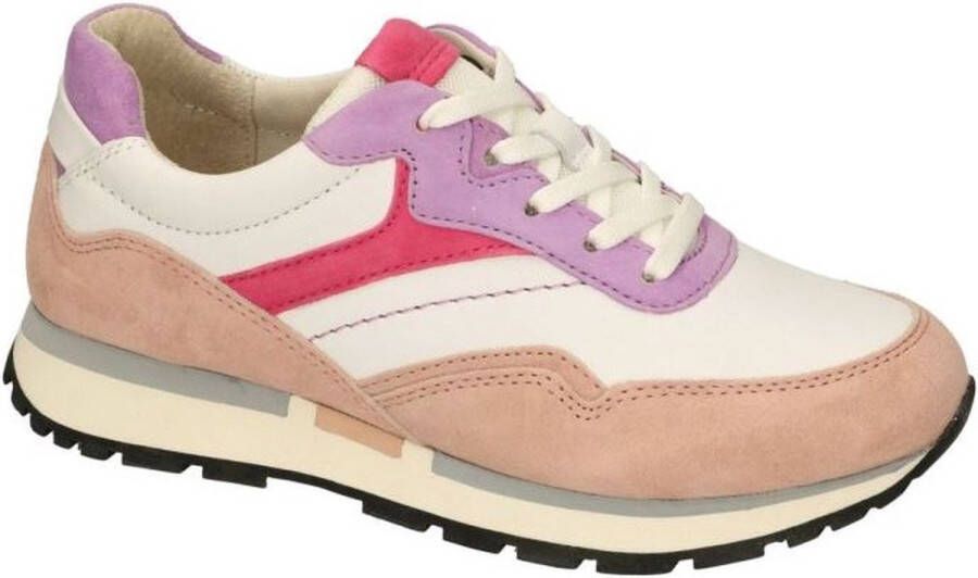 Gabor Sneaker 26.366.62 Wit Rosa Flieder Suède Combi