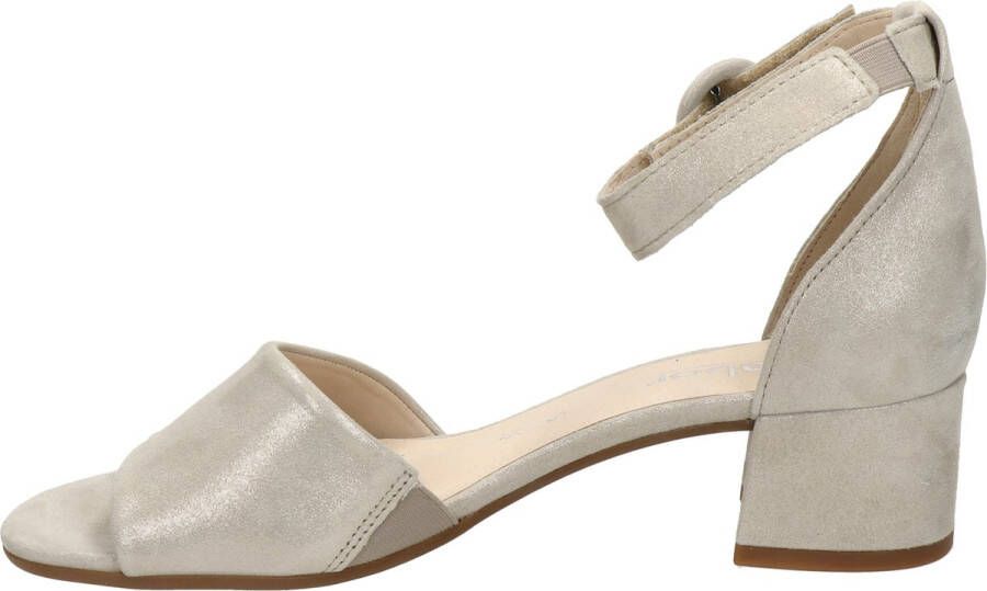 Gabor Sandalen Dames Damesschoenen Suède Blokhak hoogte 4 cm 22.902 glitter Beige