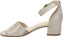 Gabor Sandalen Dames Damesschoenen Suède Blokhak hoogte 4 cm 22.902 glitter Beige - Thumbnail 3