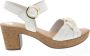 Gabor Beige Leren Sandalen met Kurk Zool Beige Dames - Thumbnail 1