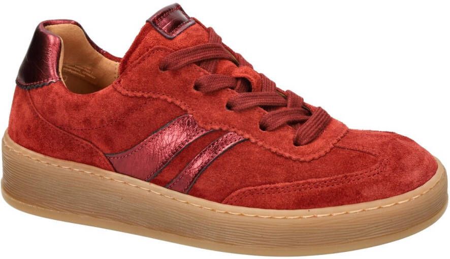 Gabor -Dames rood donker sneakers