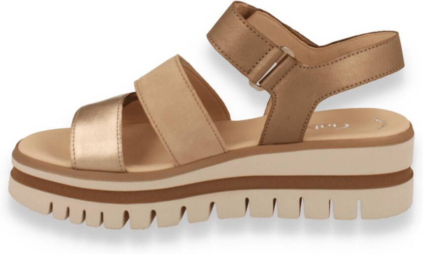 Gabor Sleehaksandaaltjes zomerschoen sandaal sleehak met drie klittenbandsluitingen