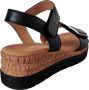 Gabor Zwarte Leren Sandalen Black Dames - Thumbnail 6