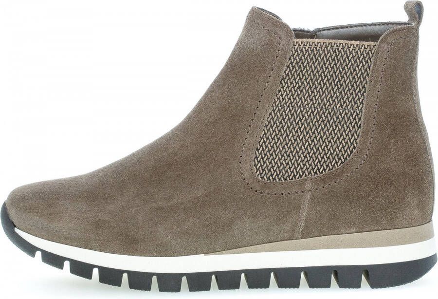 Gabor Stijlvolle Beige Suède Chelsea Laarzen met Comfortabele Pasvorm Beige Dames