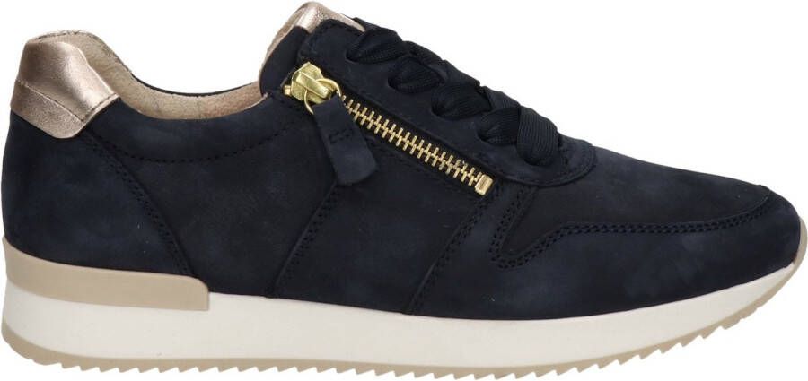 Gabor Blauw Gouden Suède Sneakers Multicolor Dames