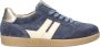 Gabor Suede Dames Sneaker Blauw - Thumbnail 1