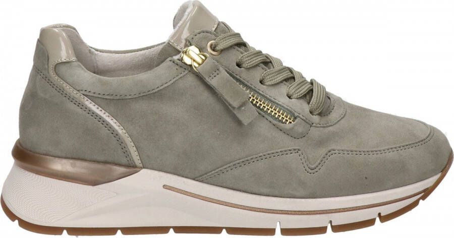 Gabor Sneakers Dames Lage sneakers Damesschoenen Suède 86.587 Groen