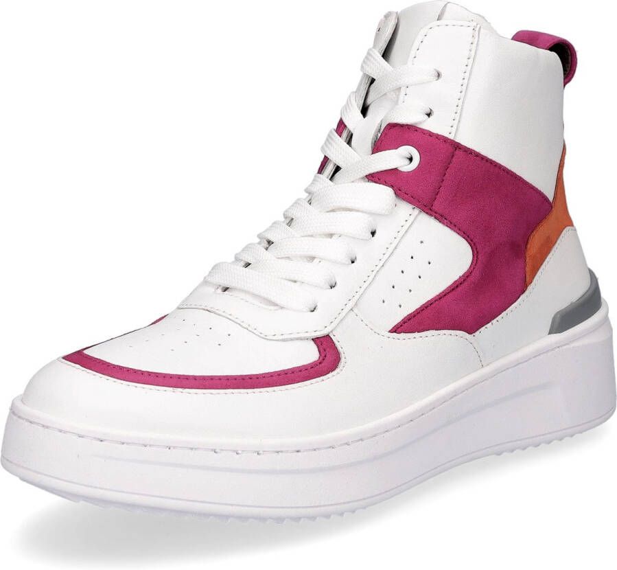 Gabor Witte Leren Hoge Sneakers Multicolor Dames