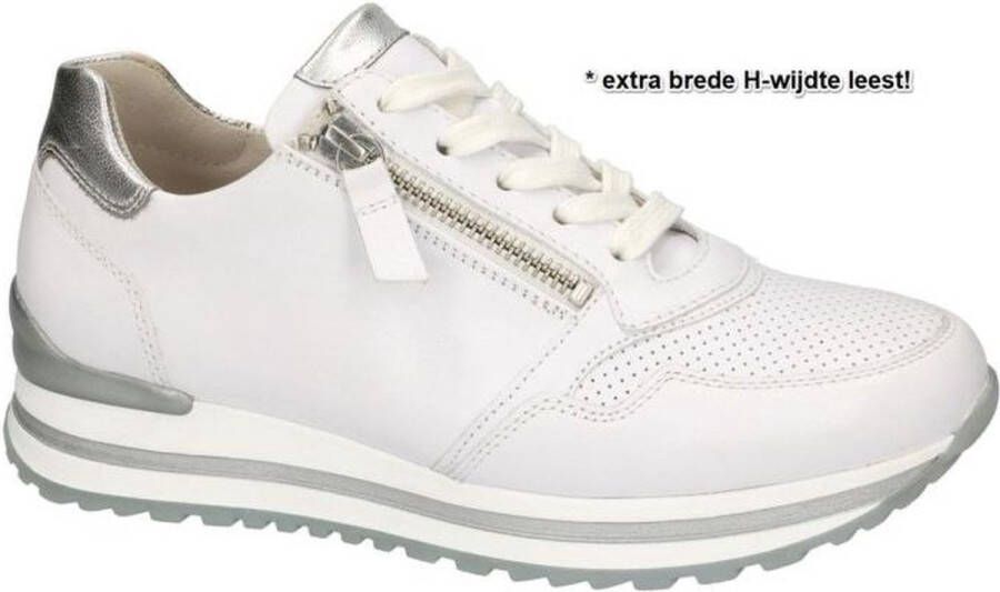 Gabor Witte Zilveren Leren Sport Basket Multicolor Dames - Foto 3