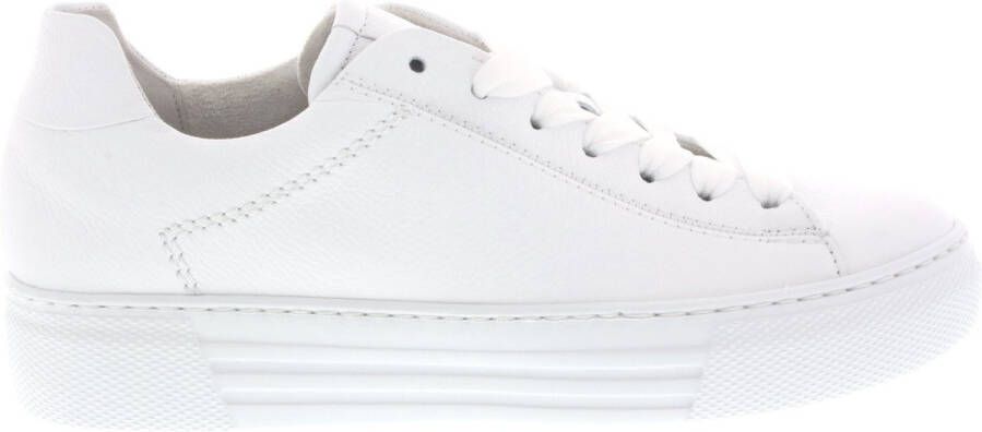 Gabor Witte Leren Sneakers voor Dames White Dames