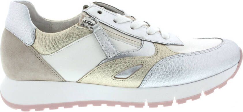 Gabor Sneakers met sleehak Florence vrijetijdsschoen lage schoen veterschoen contrastafwerking breedte g (=breed)
